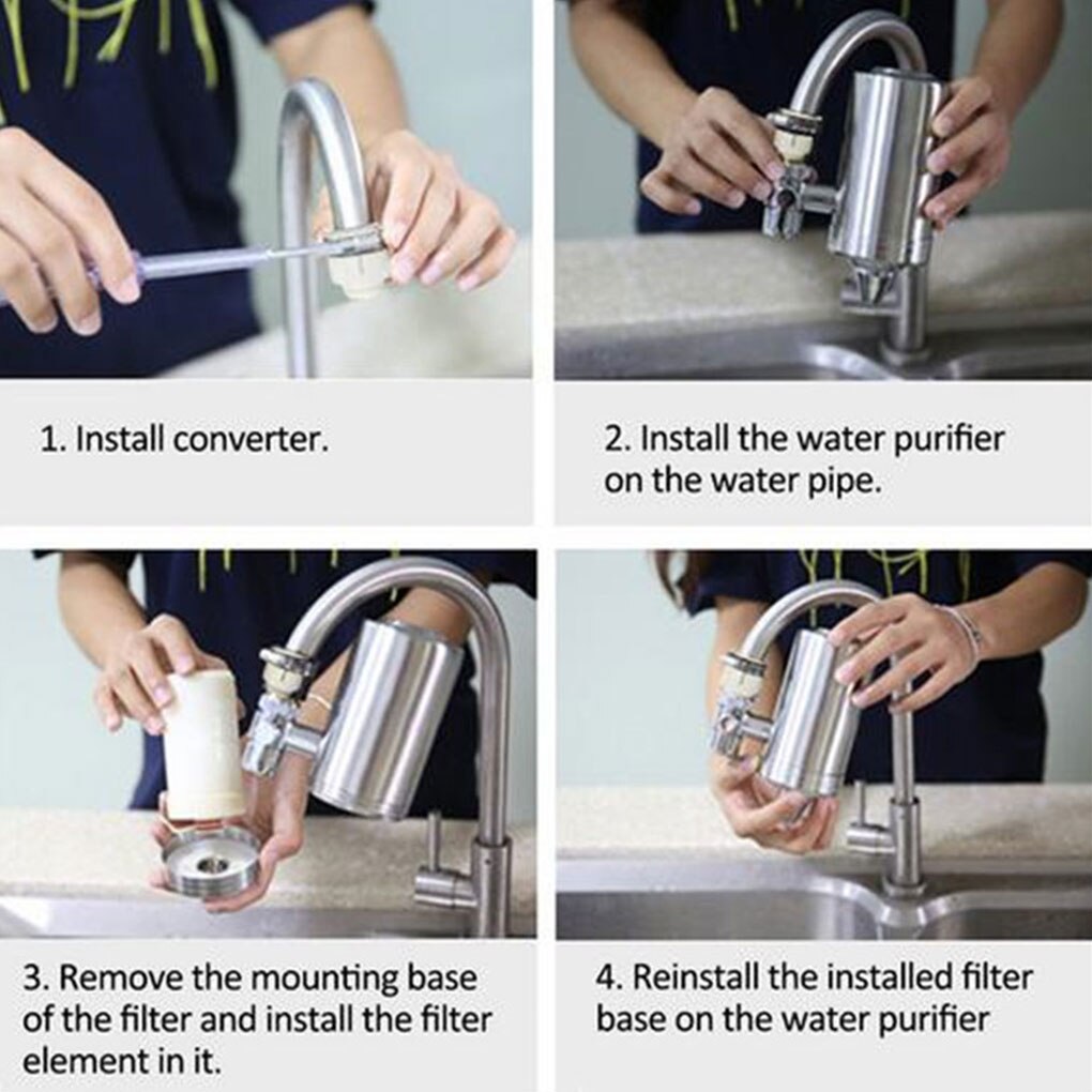 Acqua di Rubinetto domestico Filtro Acqua del Rubinetto Da Cucina di Casa Sistema di Filtrazione In Acciaio Inox di Grandi Dimensioni