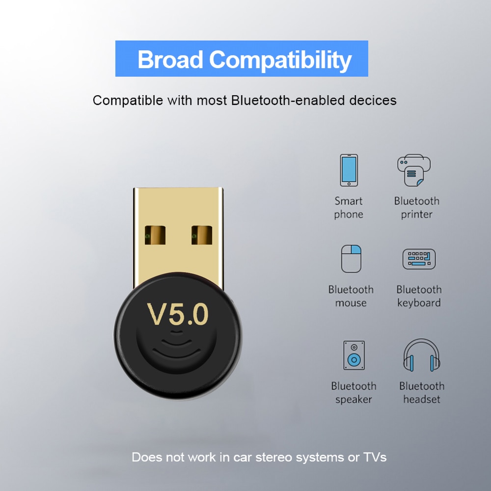 KEBIDU USB wtyczka bluetooth przejściówka robić komputera PC bezprzewodowy USB nadajnik bluetooth 5.0 odbiornik muzyczny adapter bluetooth