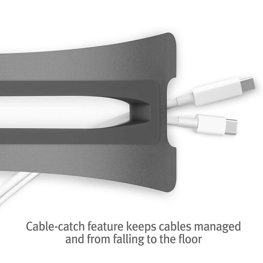 Vertikal aluminium plassbesparende antiskli bærbar stativ stasjonær montert holder til eple macbook pro luft netthinnen laptop tilbehør
