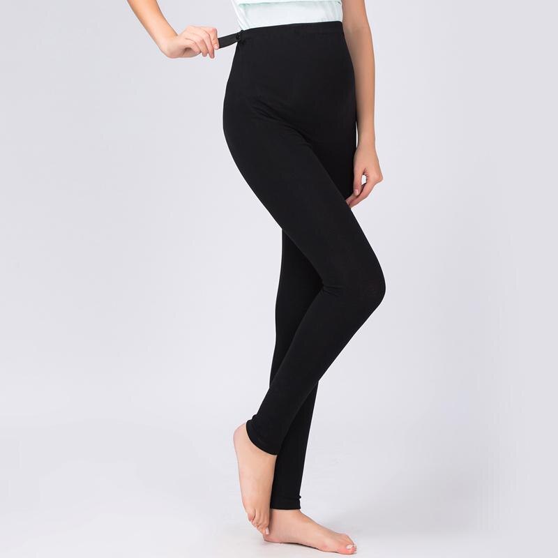 Leggings gravide kvinder 3-9 måneder gravidbukser forår høj forlænge elastisk stof. komfortabel. størrelse ml xl xxl xxxl: Højhus sort / Xl
