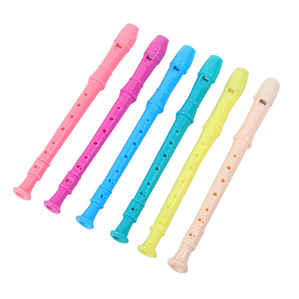12.79 "8 Gat Plastic Recorder Lange Fluit Houtblazers Instrument Kleurrijke Met Cleaning Rod Abs Hars Muziekinstrument Accessoire