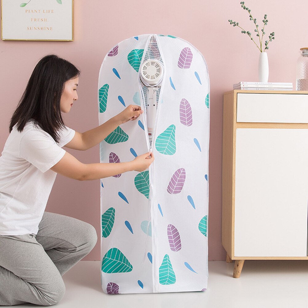 Standing Electric Fan Cover Waterproof Dustproof Flower Printed Mesh Shield Storage Bag