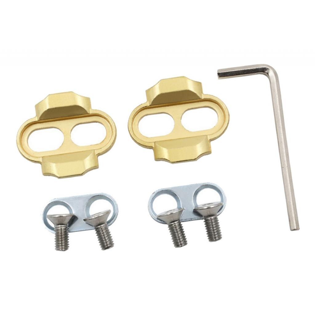 Brass MTB Bike SPD Cleats 2 Bolt Shoes Cleat for Eggbeater Clipless Pedals