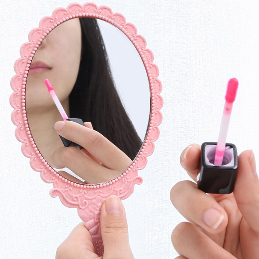 Ovalt håndspeil vintage håndholdt speil med håndtak baderomssminke kosmetisk speil reisespeil dekorativt