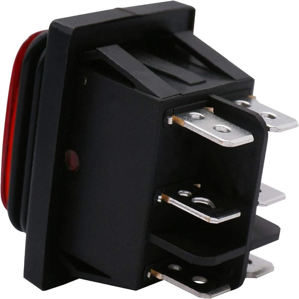 Interruttore A Bilanciere SCI 129-PR-MOM Nero - (ON)-OFF-(ON) Per Inversione Motore DC (Nuovo) - Foto 2