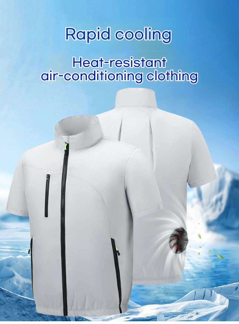 Summer Men's and Women's Outdoor Work Cooling Work Clothes Men's Intelligent Cooling Fan Air Conditioning Clothes