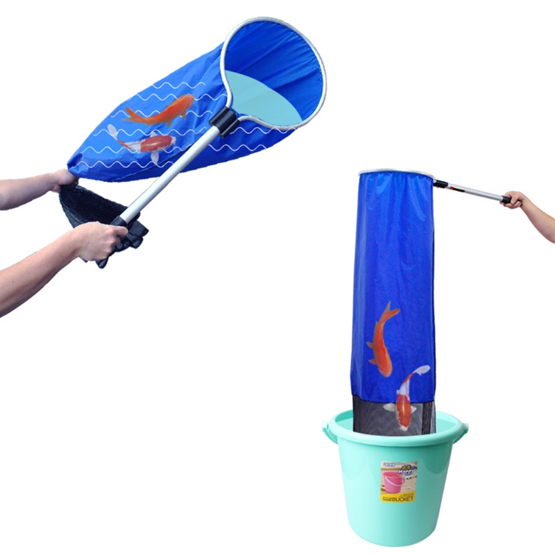 Aquarium Japanese Koi Sock Net Fishing Net Fish Landing Net Catching Net Soft Mesh Basket 85DA
