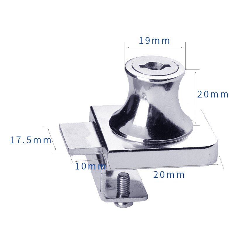 407 Single Double Door Glass Lock Showcase Cabinet Push Sliding Locks for Wine Cooler Furniture Hardware