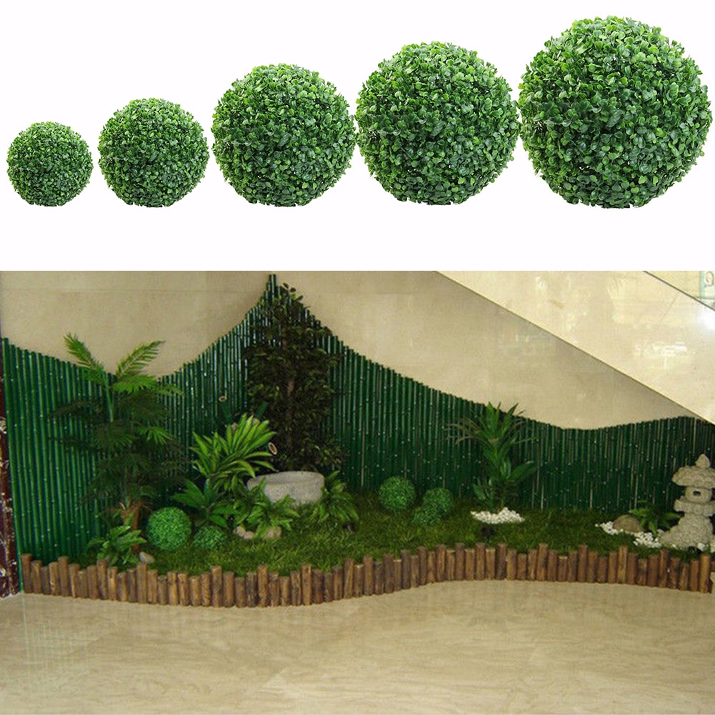 Artificial Plant Ball Tree 10/15/20/25/30cm Green Plant Ball Boxwood Wedding Event Home Outdoor Decoration