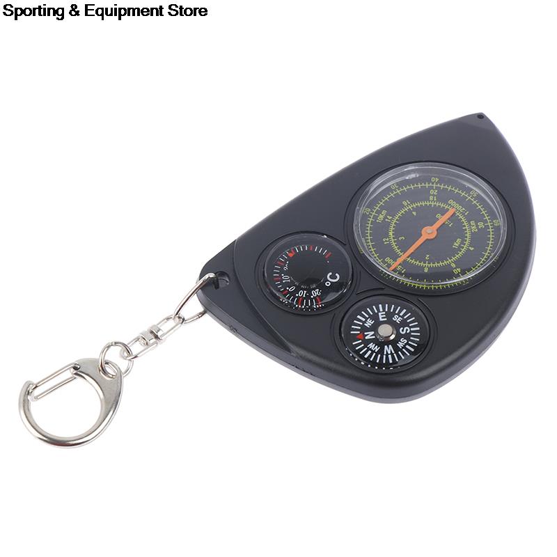 Portable Odometer Multifunction Keychain Outdoor Travel Compass Rangefinder