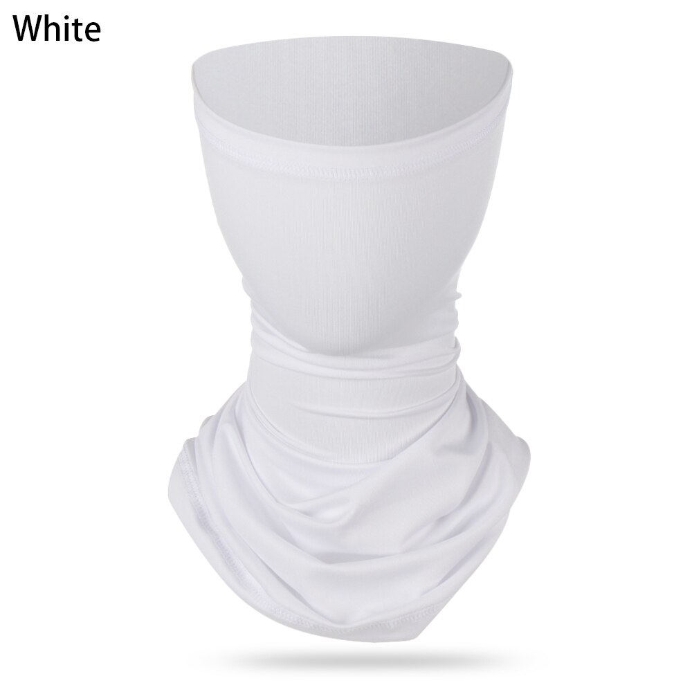 Foulard magique respirant, masque facial fin, cache-cou, bandana, cagoule de sport, cyclisme, demi-foulards: Blanc