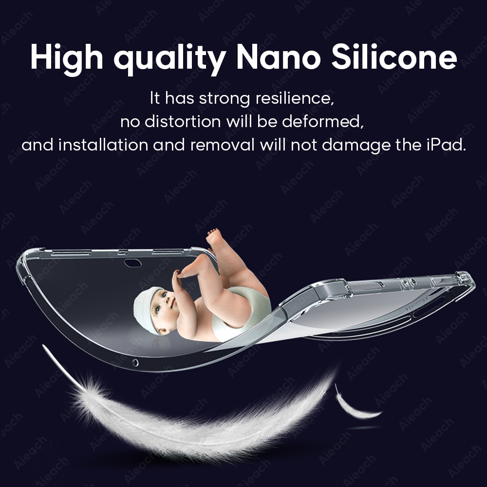 Nano Shockproof Silicone Case For iPad Pro 11 12.9 10.5 9.7 10.2 Funda For iPad 2 3 4 Mini 5 1 Air 2 3 Case