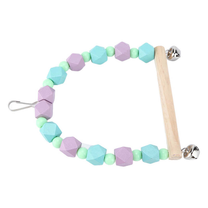 Papegaai Gekleurde Houten Blok Swing Vogel Schommels Natuurlijke Kleurrijke Voor Medium Papegaaien Voor Kleine Papegaaien