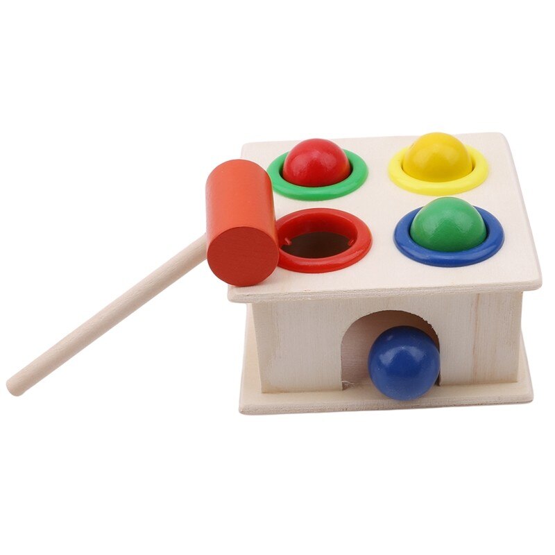 Bébé Beat jouets coloré en bois marteau balle + bois marteau boîte enfants début apprentissage frapper éducatif