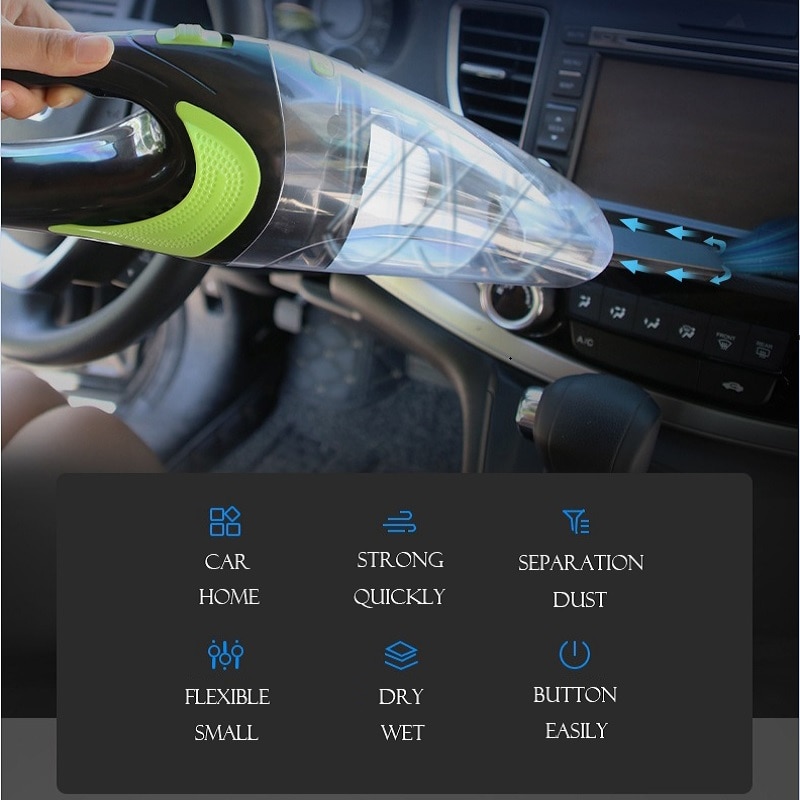 Powerful Wireless USB Charging Car Vacuum Cleaner 120w Portable Handheld Vacuum Cleaner Wet/dry For Home Car Vacuum Cleaner