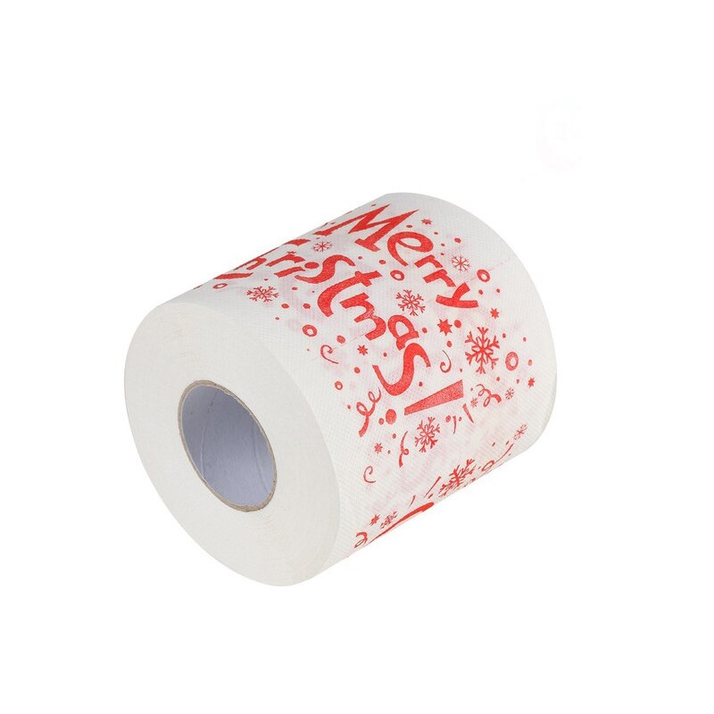 Papier toilette doux coloré motif arbre de père noël, 1 rouleau de papier hygiénique, pour bain, fournitures de maison, décoration: B