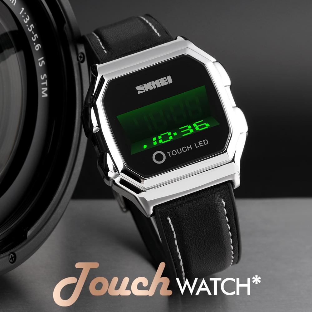 Skmei touch led digitale guldure herre dato tid herre armbåndsure vandtæt sportsur reloj hombre