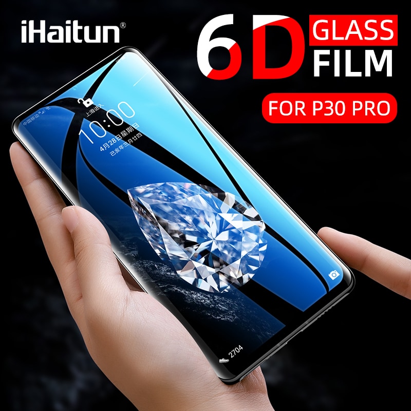 iHaitun Luxury 6D Glass For Huawei P30 Pro P20 Mate 20 Tempered Glass Screen Protector For Huawei Mate20 P 30 Full Cover Film