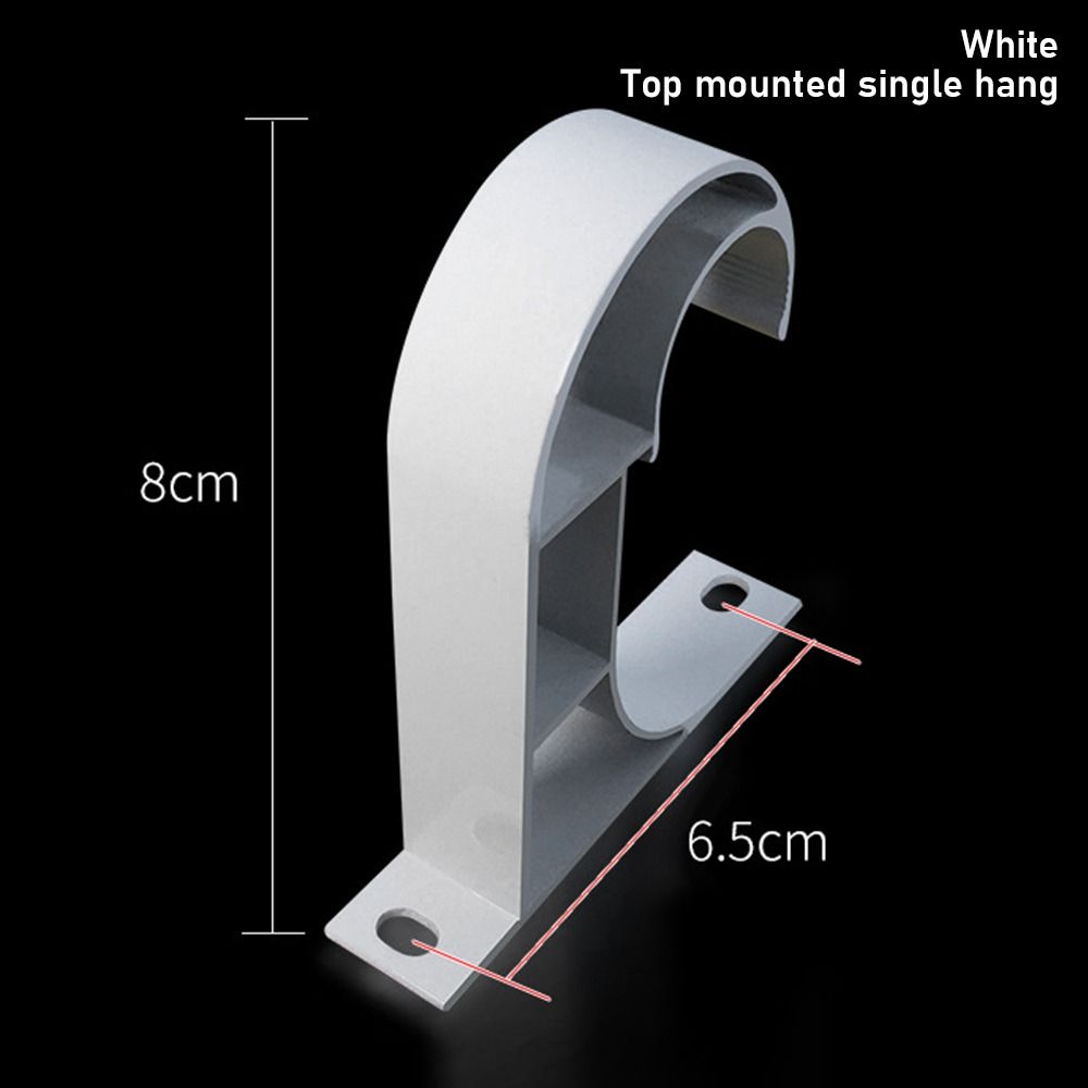 1Pcs Aluminum Alloy Rod Support Clamp Single Double Hang Curtain Rod Bracket Fixing Clip Furniture Hardware Crossbar Hanger Hook: Bronze