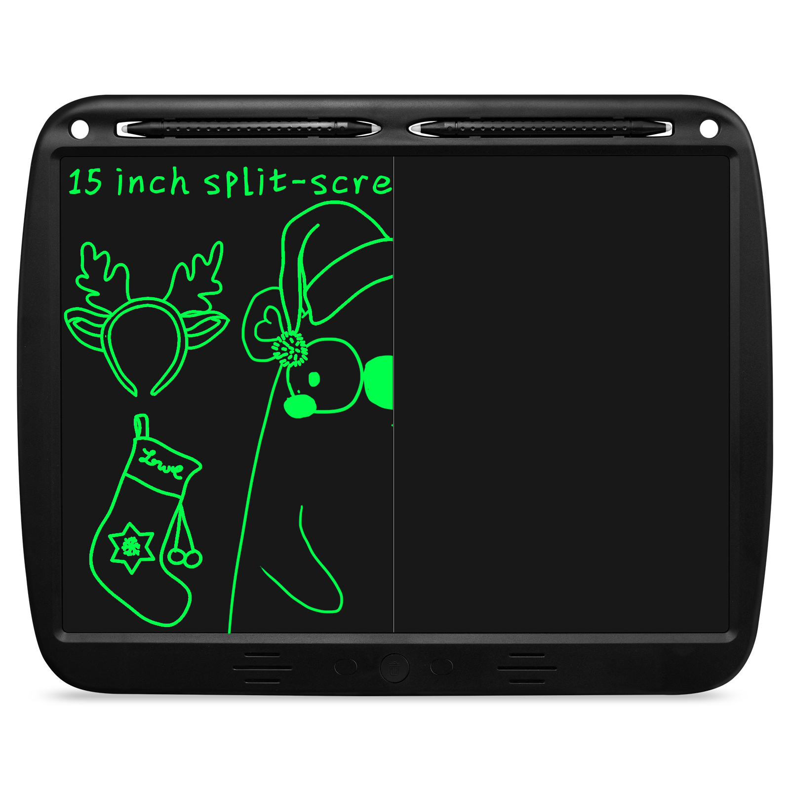 15 Inch Digital Drawing Tablet USB Rechargeable LCD Writing Tablet Reusable Electronic Graphics Board Children&#39;s Handwriting Pad: Single Black