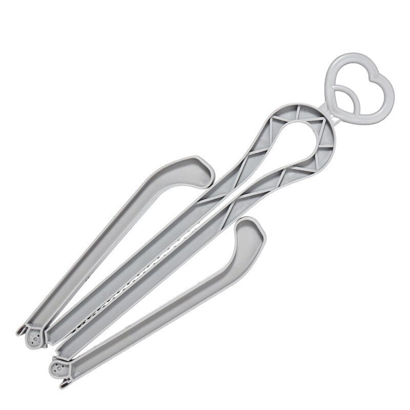 Bottes en plastique PP de pour femmes et hommes, extenseur de chaussures légères, évite le pliage, bottes hautes à Clip, forme d'amour: GRAY