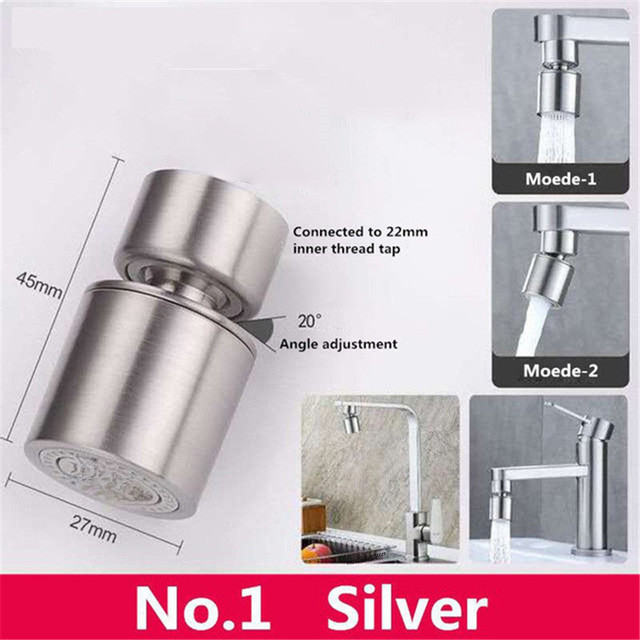 Brass Mini 360° Rotary Splashback Faucet Aerator Washbasin Faucet Nozzle 2 Mode Kitchen Sink Pressurized Faucet Aerator Bubbler: WHITE