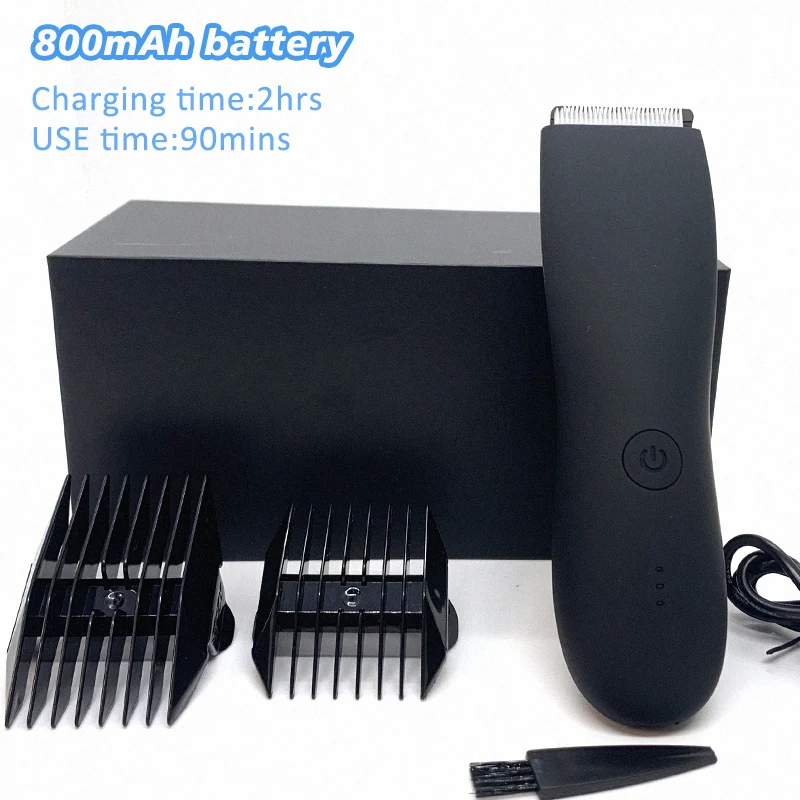 Máquina de corte de cabelo profissional aparador de barba barbeador elétrico para corpo adulto barbear ipx7 à prova dwaterproof água segurança navalha clipper: Vermelho