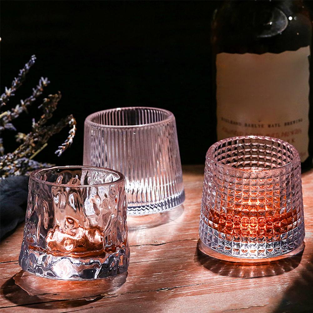 Drinken Bril Glad Rand Delicate Transparante Shaker Tumbler Bierglas Mok Bar Roterende Whisky Wijnglas