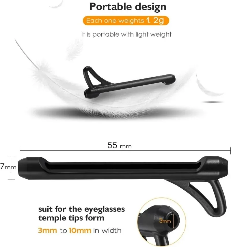 Crochet d'oreille antidérapant en Silicone, 2/20 pièces, poignée pour lunettes, bouchon de jambe, accessoires de fixation, pointe de tempe, support pour lunettes