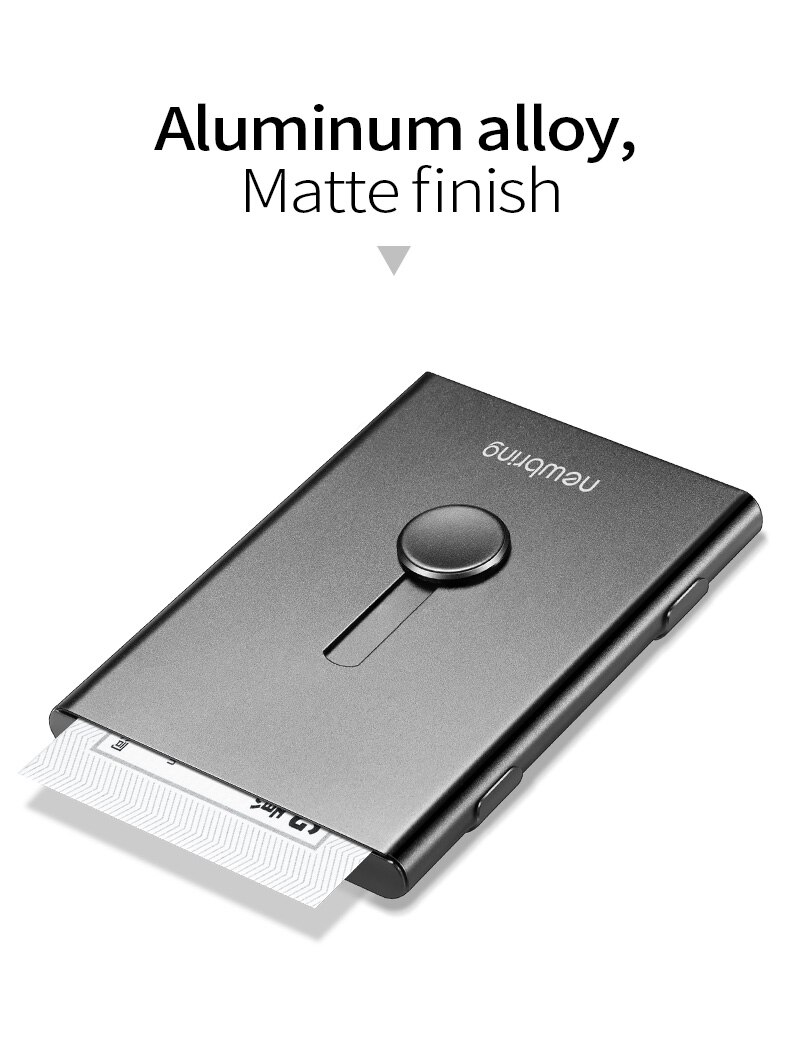 Brengen Kaarthouder Metalen Portemonnee Voor Mannen Visitekaartje Case Automatische Aluminium Credit Card Organizer Wallet Minimalisme