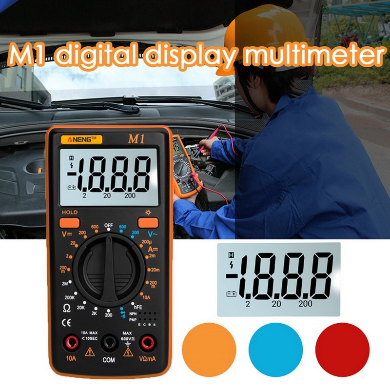 Digitale Multimeter M1 A830L Multimeters Handheld Tester Intelligente Digitale Multimetro Met Test Lead Grote Lcd Display
