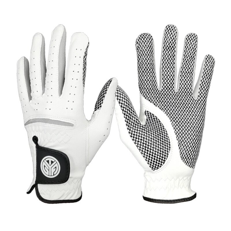 Full Finger Golf Gloves Men Left Right Hand Soft Breathable Sheepskin With Anti-slip Granules Golf Accessories