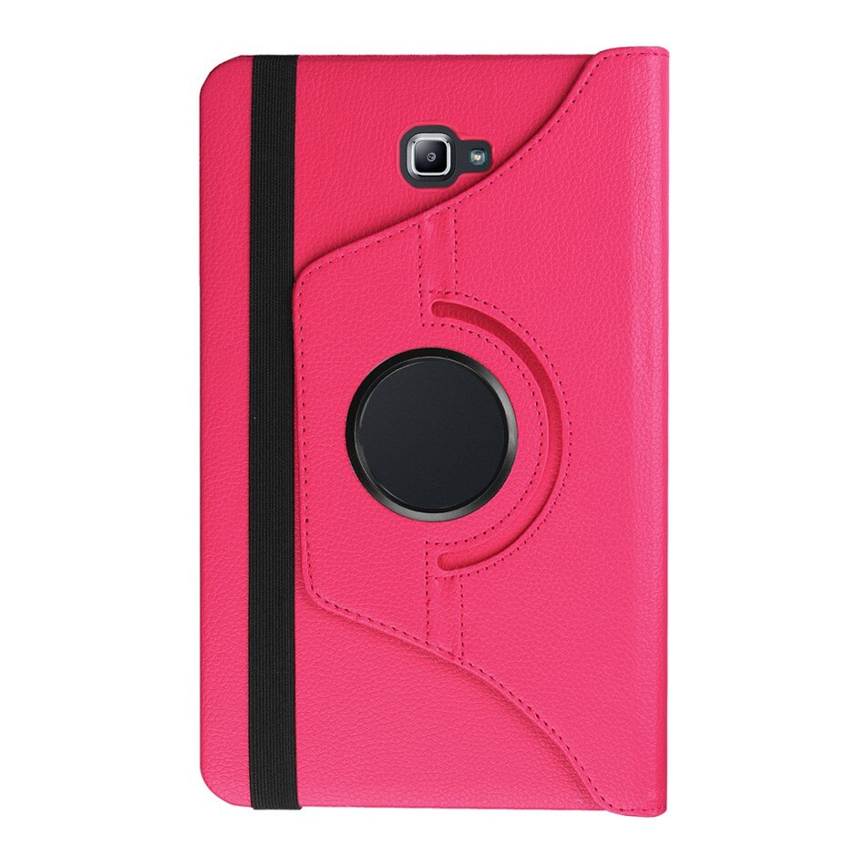 360 stopni obracanie PU skórzane etui do Samsung Galaxy Tab A 10.1 2016 T580 T585 pokrywa dla Samsung TabA 10.1 przypadku + film + długopis: rose