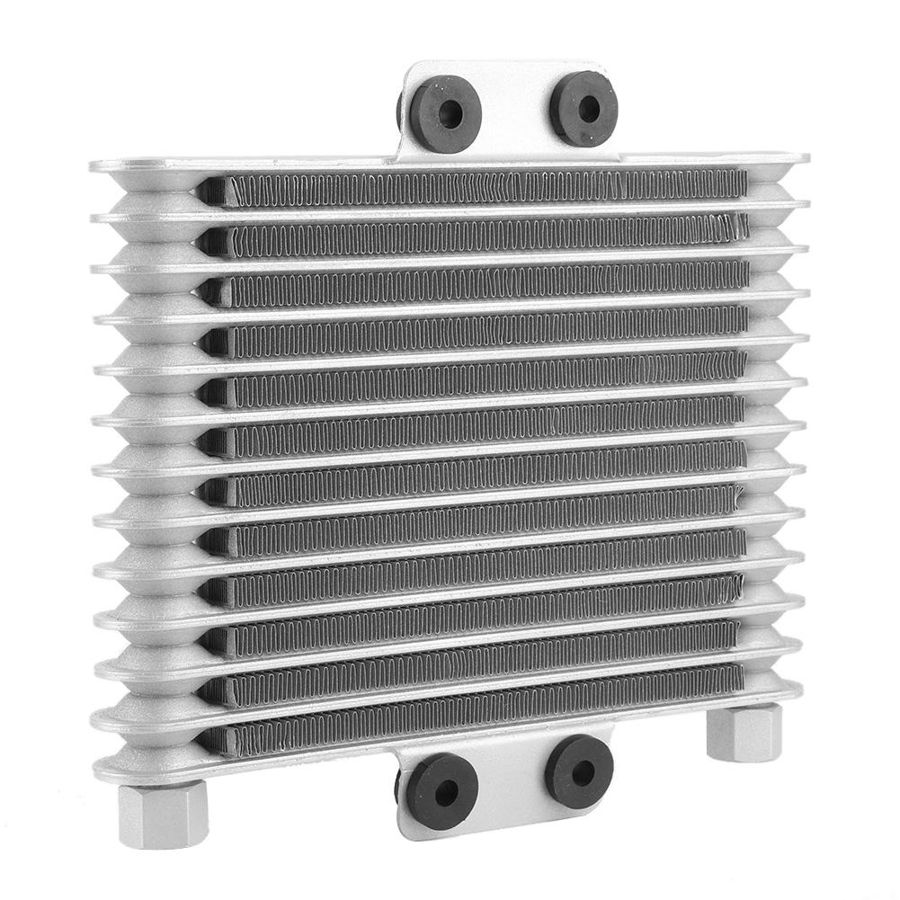 Radiador de aceite de 13 filas para motocicleta, enfriador de aceite de motor, reemplazo de radiador de refrigeración de 12-250cc, sistema de enfriamiento plateado