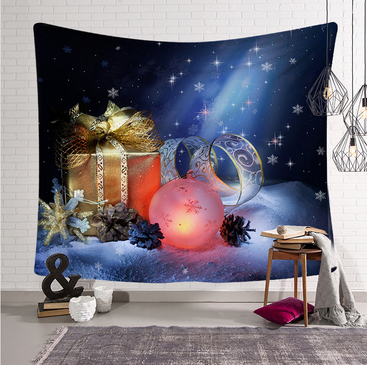 Noël vert arbre tapisserie maison tenture murale tissu de fond tissu de noël décoration de la maison couvre-lit mur tapis: 6