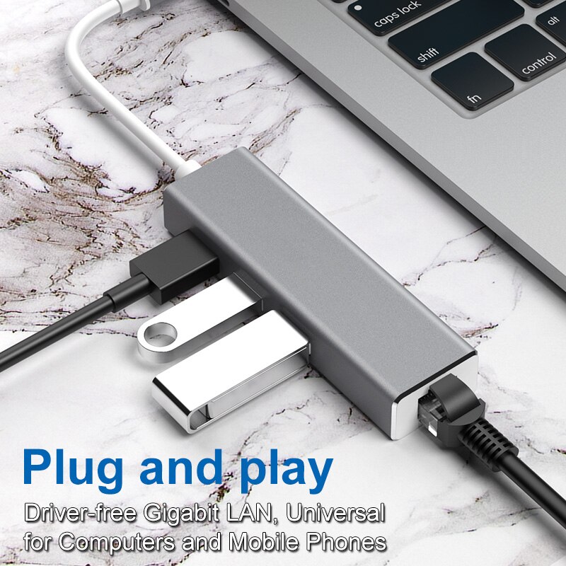 Hub usb 4 ports 4-en-1 hub usb type c hub station d'accueil