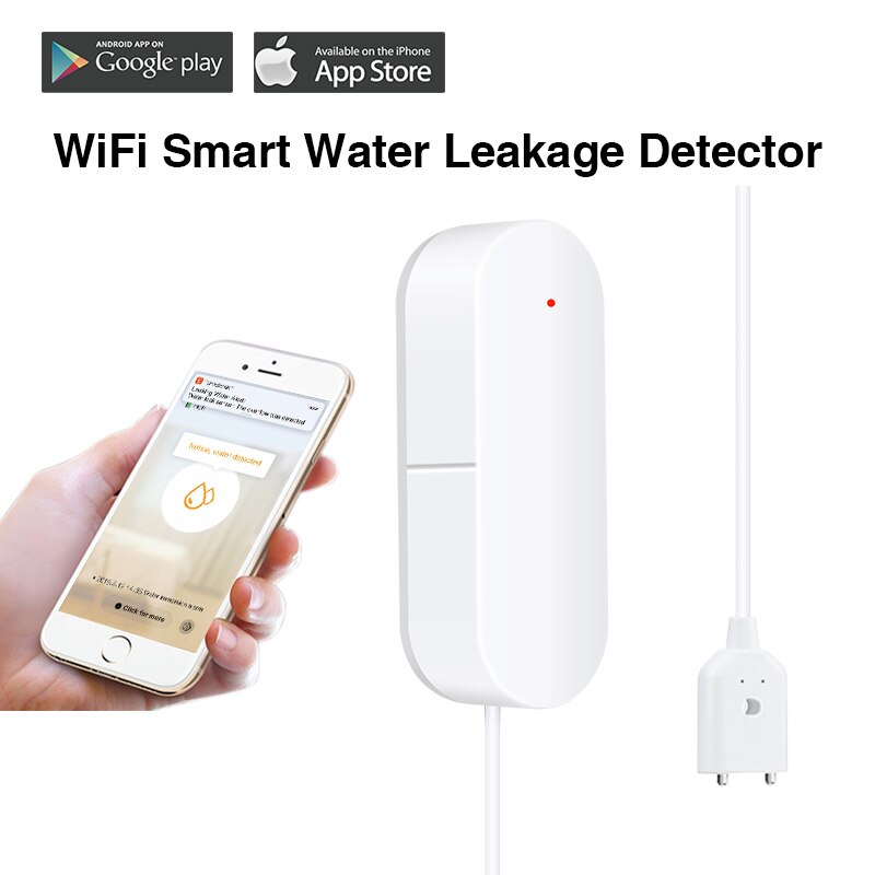 Tuya (Smart Life) Wifi Smart Water Leakage Detector Sensor APP Realtime Wireless Home Security