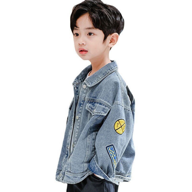 Veste en denim pour enfants de 6 à 12 ans, printemps et automne
