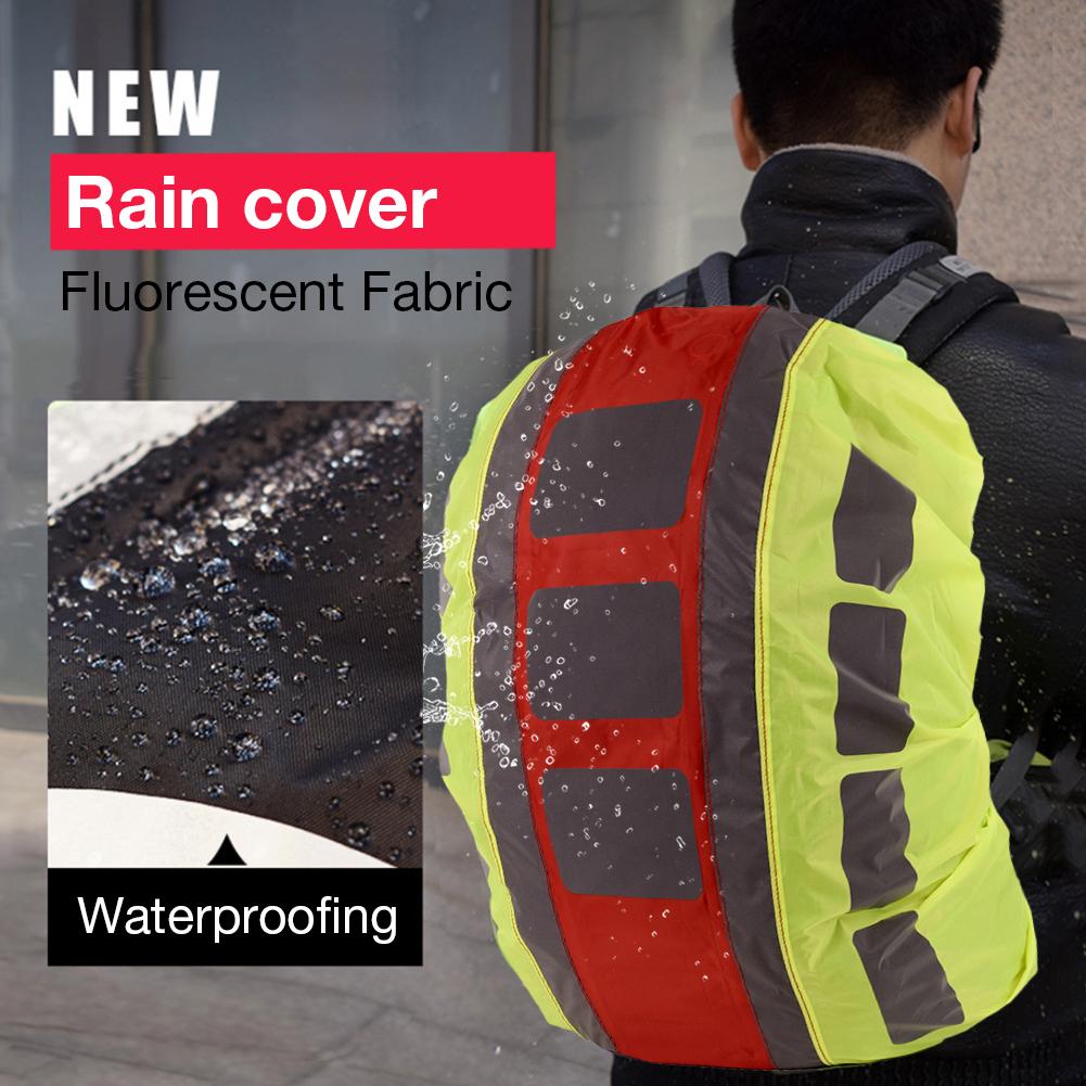 Reflekterende rygsæk betræk udendørs vandringk ridning bacpack regntæppe skuldertaske vandtæt betræk justerbare elastiske stropper