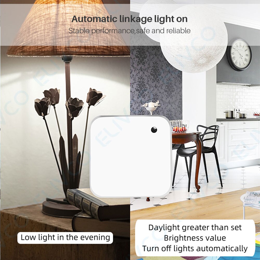 Tuya Wifi Smart Light Sensor(0-30000)LUX Outdoor Waterproof Battery Powered Smart Home Light automation Sense Linkage Control