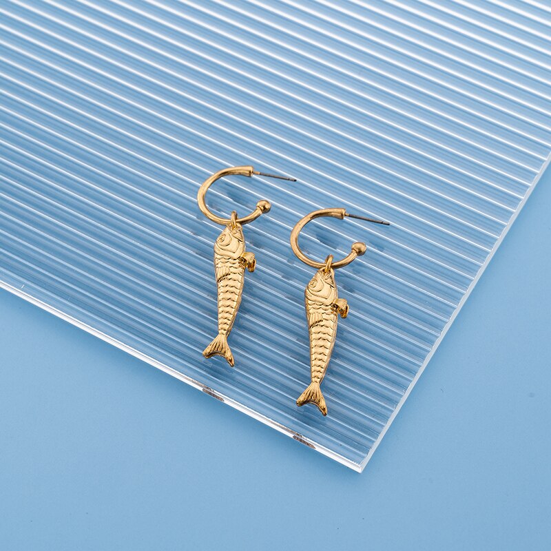 Fan Metal Earrings for Women Jewelry dangle Earrings Bohemia White/Golden fans Earring: MSE-191211846 ZRY