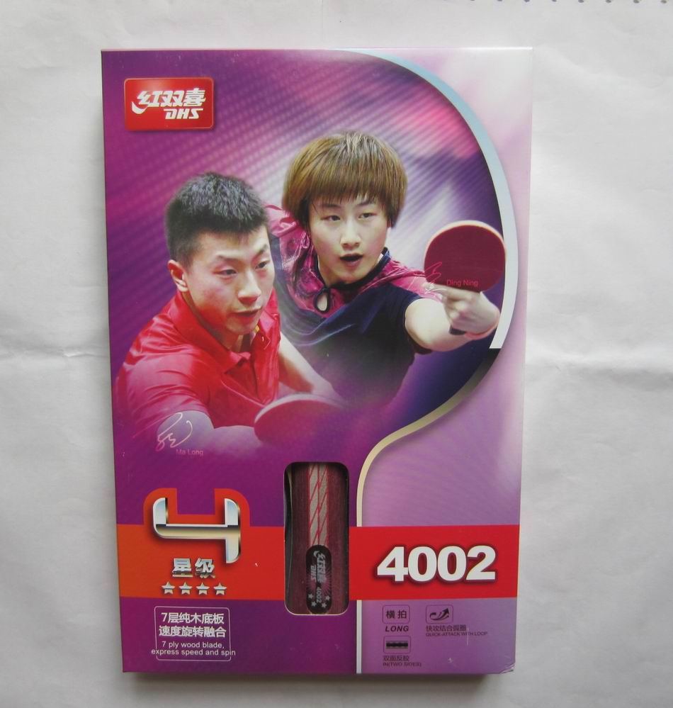 Original DHS 4002 4006 table tennis rackets with 4 stars pimples in rubbers fast attack with loop