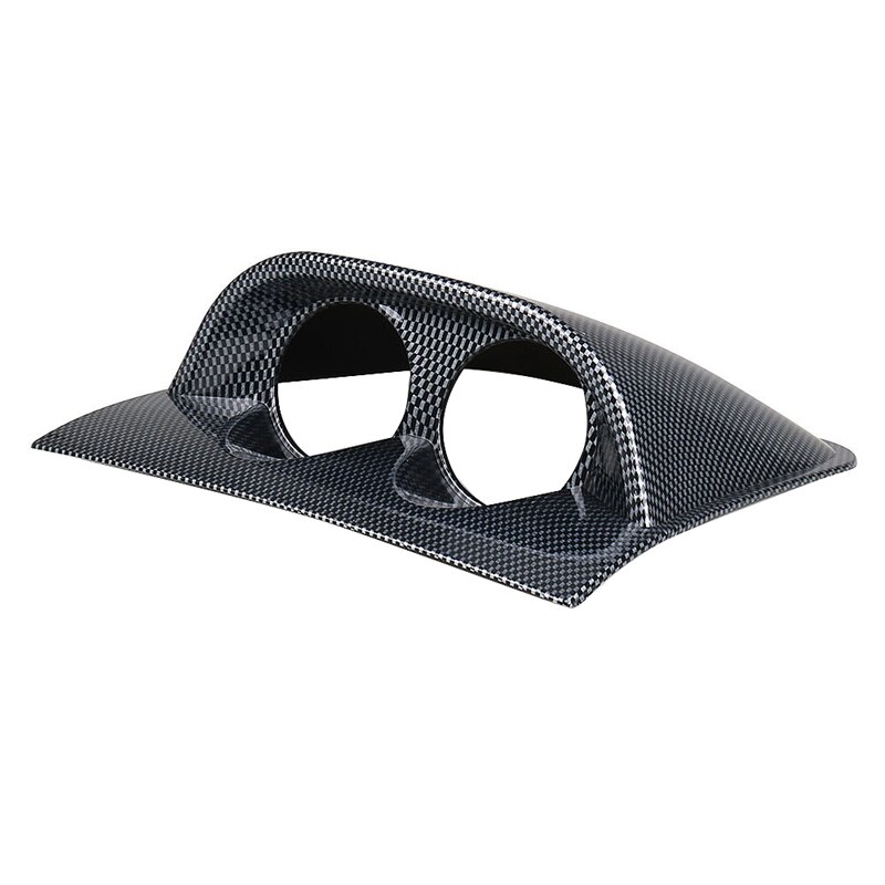 2 pulgadas 52mm coche doble tablero medidor vaina 2 Agujero tablero montaje soporte fibra de carbono: Default Title