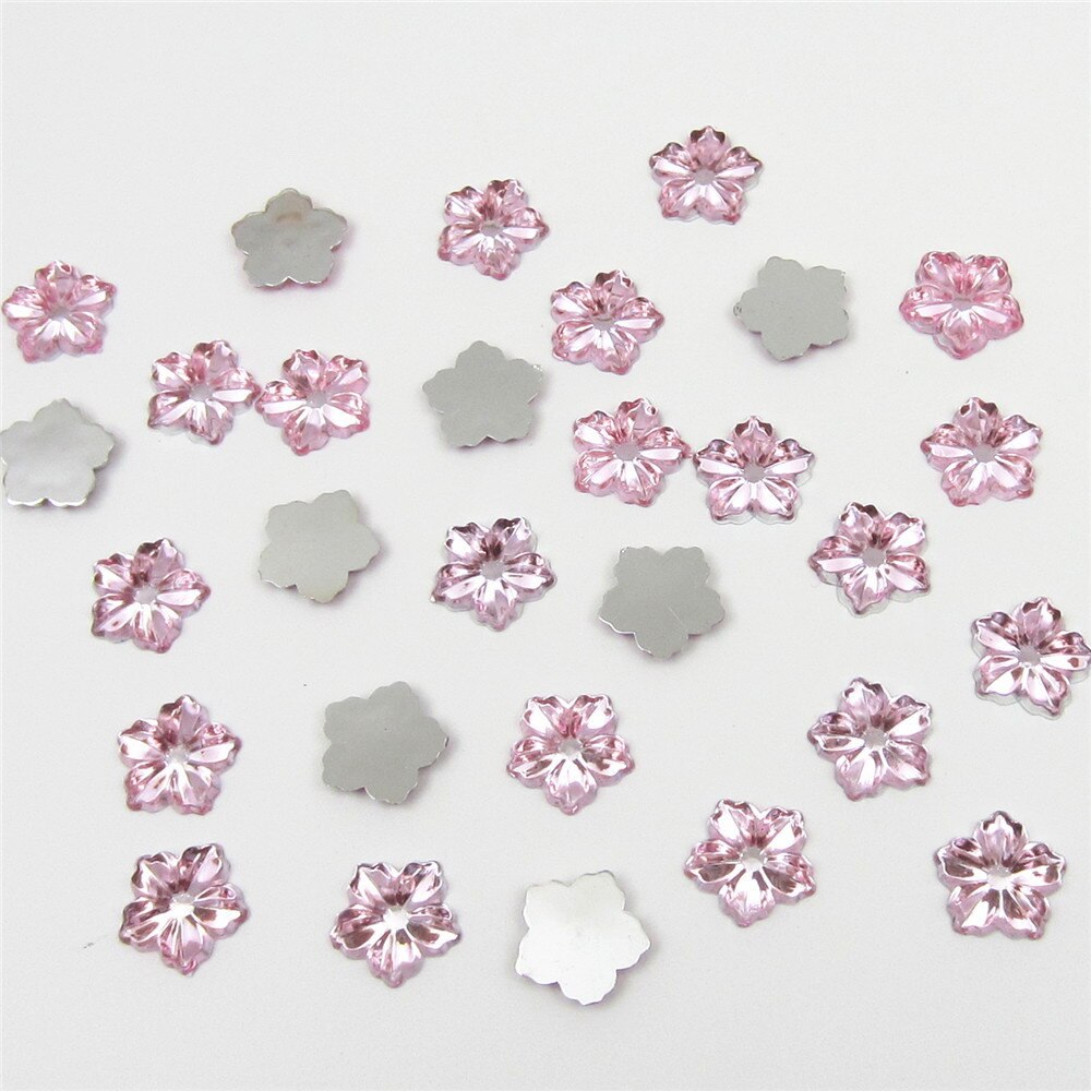 200 stks/partij 13mm Hars imitatie Bloem Acryl Strass, plat art kralen versieren diy