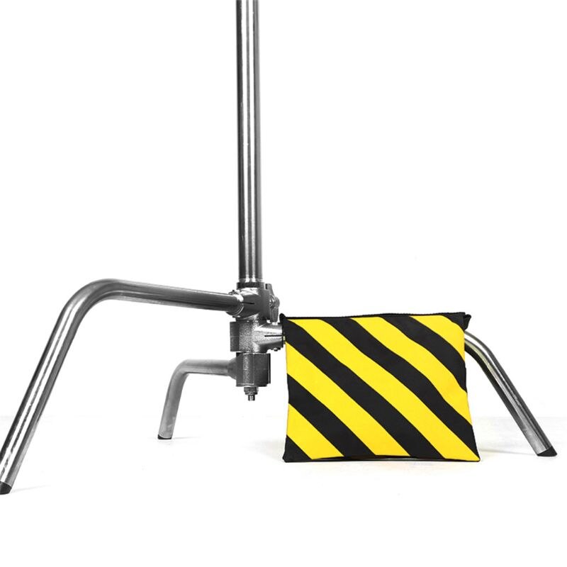 Dual Zipper Balance Sandbag Orange Black Stripes Photography Sand Bag for Tripod XXUC