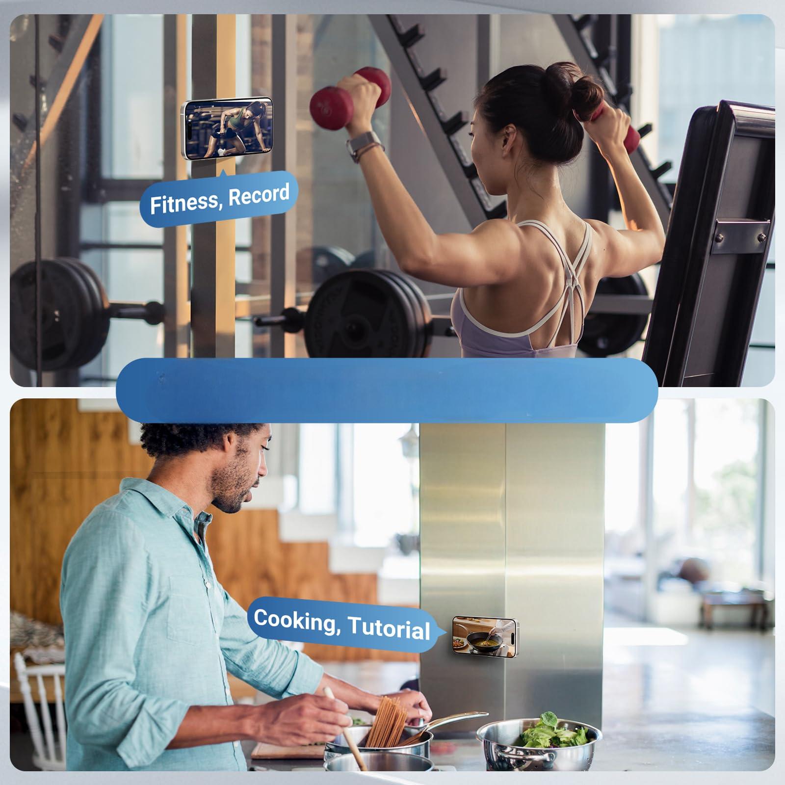 Magneettinen puhelimen sormuspidike magsafelle, , 360 ° pyörivä sormioteteline iphone 16/15/14/13/12 pro/pro max/plus -puhelimelle, utuinen musta