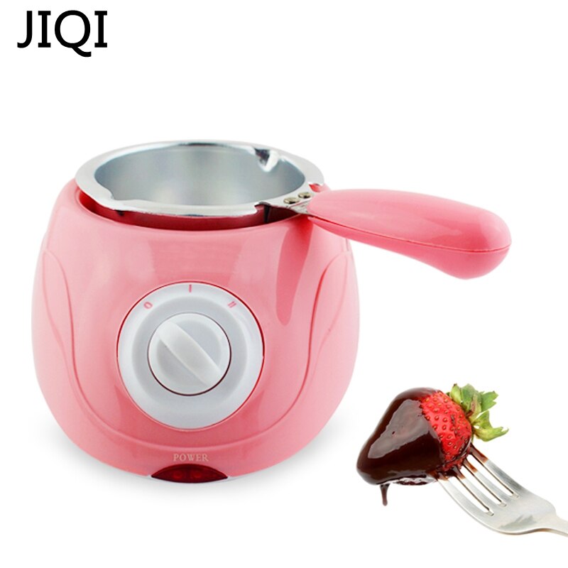 JIQI Electric mini Chocolate Fondue chocolate melting pot fountain Chocolate Melt Pot melter Machine boy girl