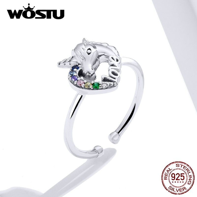 WOSTU 925 Sterling Silber Lange Schwanz der Maus Offene Ringe Einstellbar Partei Frauen Ring Finger Schmuck Neue CQR632