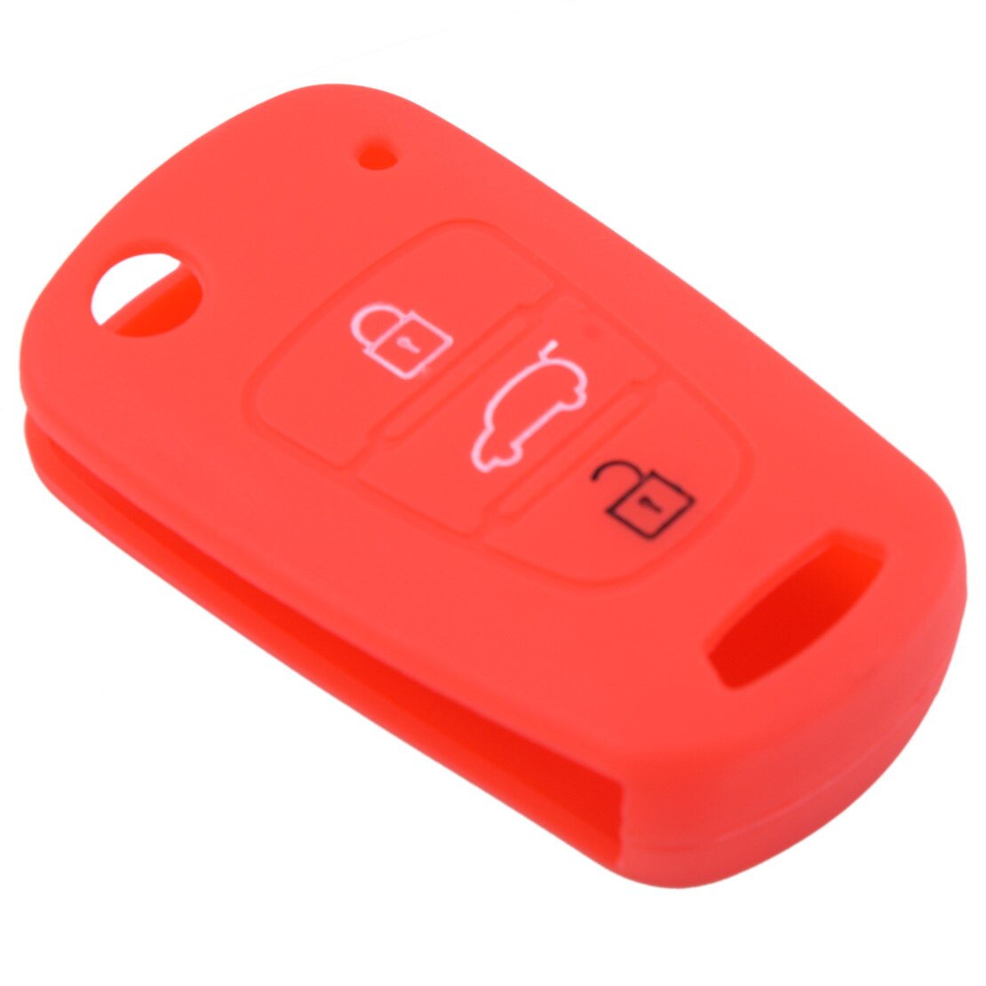 DWCX Auto 3 Knoppen Flip Remote Key Cover Case Fob Shell Houder voor Hyundai i20 i30 IX35 Elantra Accent KIA sportage Soul Optima: Red