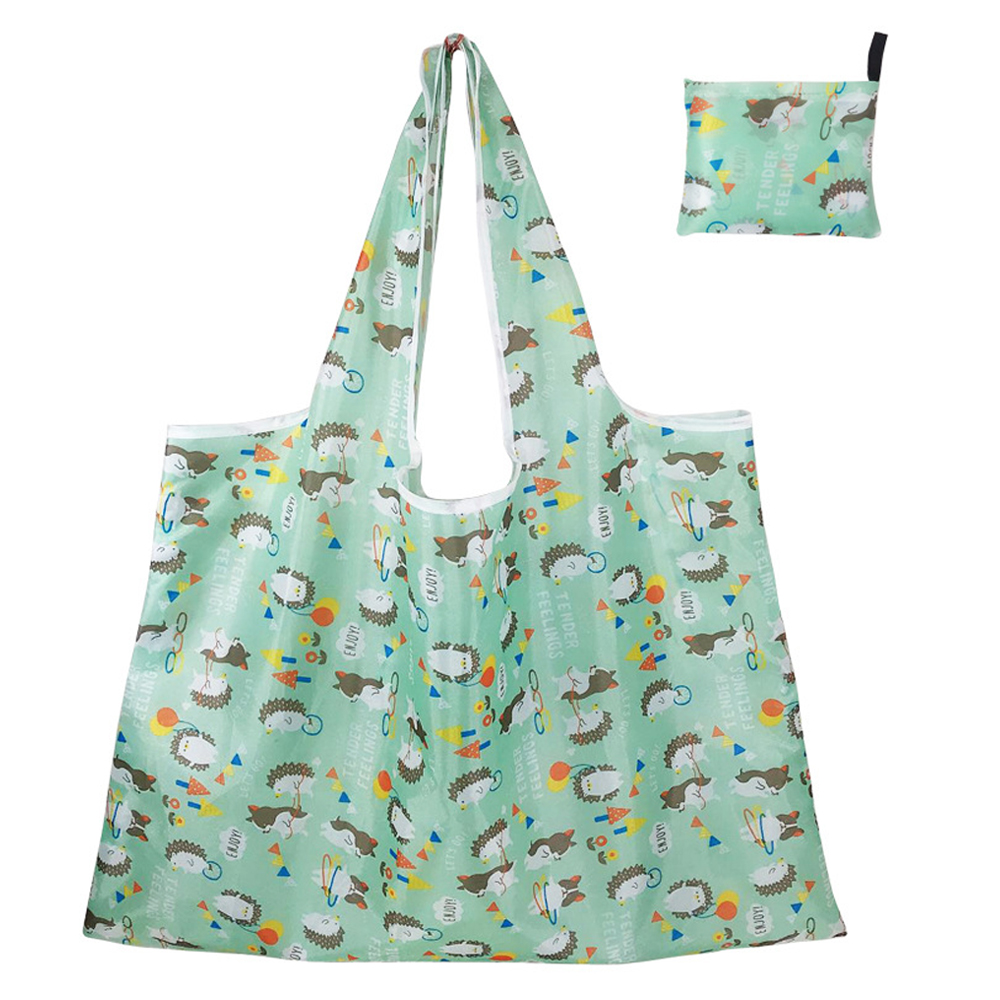 Foldable Shopping Bags Eco Reusable Storage Bags Cartoon Animal Floral Fruit Pattern Sundries Organizer Bags 56x46cm 1PC: 8